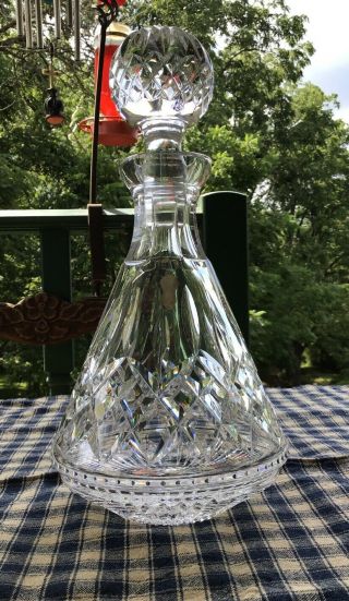 Vintage Waterford Crystal Lismore Roly Poly Decanter w Stopper/ Ireland 3
