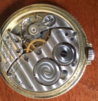 Vtg.  1929 Hamilton Pocket Watch 14 GF Case,  Grade 912,  Size 12S,  17J, 8