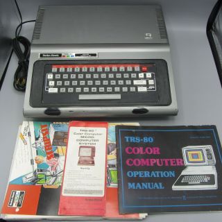Vintage 1982 Radio Shack Trs - 80 32k Color Computer W/ Manuals - 26 - 3003 As - Is