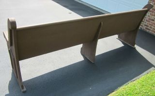 VINTAGE 95 INCH WIDE CHURCH PEW ALL WOOD BENCH ARCHITECTURAL FURNITURE SEATING 2