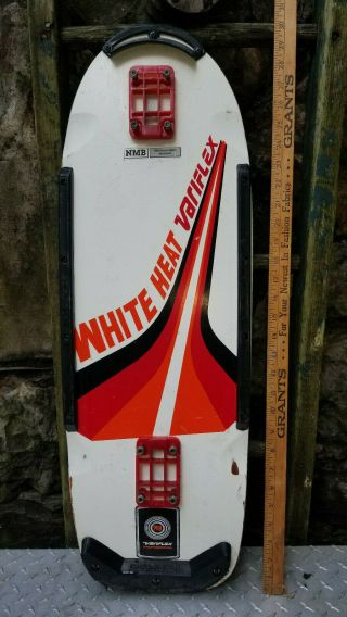 Rare Vintage Variflex Pro Series White Design Skateboard Deck 1980 