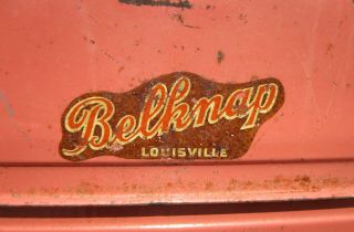 Vintage Small BELKNAP Louisville Metal Ice Chest Cooler 7
