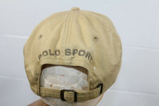 Vintage Polo Sportsman Elk Cookie Patch Ralph Lauren Baseball Dad Hat Cap Tan 5