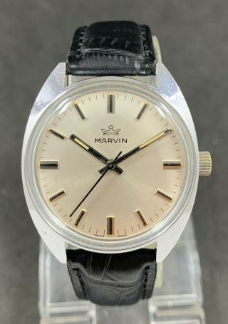 Rare Vintage Marvin Incabloc Gents Swiss Watch Cal.  Ut S 83,  17 Jewels 1965