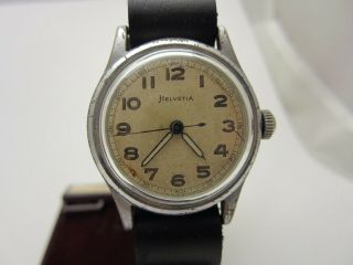 Vintage WW2 German Military Helvetia Wrist Watch 4