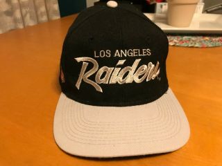 Mens Vintage Lightly Worn Sports Specialties Los Angeles Raiders Script Hat