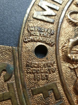 Antique/vintage Milners Cast Brass Strong Holdfast Safe Plaque/Plate 4