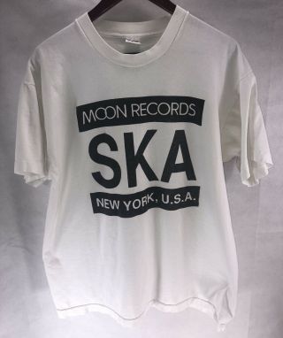 Rare Vtg 80s/90s Skaface Moon Records Nyc Promo Xl Reggae Ska Dance Hall T - Shirt