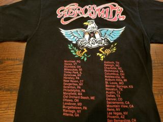 Vintage Aerosmith Aero Force One 1993 Concert Tour T Shirt Jerzees Medium 3