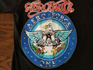 Vintage Aerosmith Aero Force One 1993 Concert Tour T Shirt Jerzees Medium 5