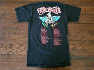 Vintage Aerosmith Aero Force One 1993 Concert Tour T Shirt Jerzees Medium 7