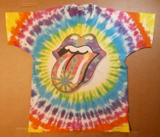 1994 Rolling Stones Tie - Dye T - Shirt – Liquid Blue,  Size Xl
