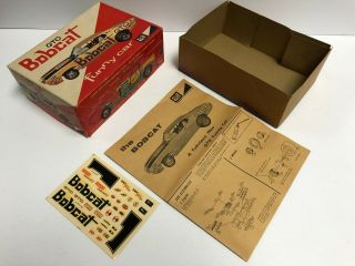 Vintage 1968 Mpc Gto Bobcat Funny Car Model Box,  Directions,  Decals Only
