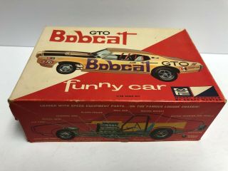 Vintage 1968 MPC GTO Bobcat Funny Car Model Box,  Directions,  Decals Only 2