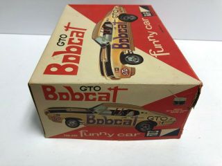 Vintage 1968 MPC GTO Bobcat Funny Car Model Box,  Directions,  Decals Only 3