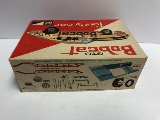 Vintage 1968 MPC GTO Bobcat Funny Car Model Box,  Directions,  Decals Only 4