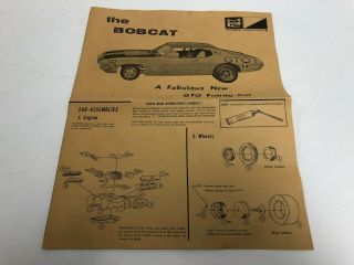 Vintage 1968 MPC GTO Bobcat Funny Car Model Box,  Directions,  Decals Only 8