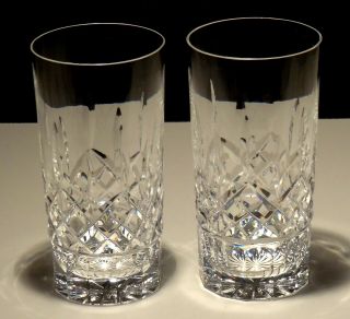 2 Vintage Waterford Crystal Lismore Highball 12 Oz.  Tumbler Glasses 5 5/8 "