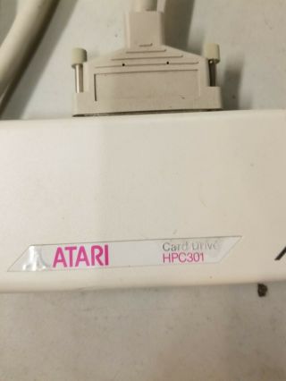 Vintage Atari Portfolio Computer HPC - 301 Bundle PC Card Drive,  64K parts,  cord 3