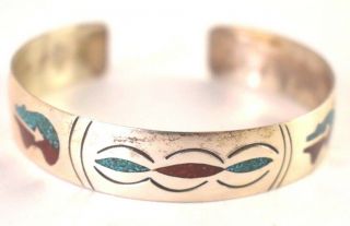 Vintage Hb Sterling Silver Native American Navajo Cuff Bracelet 16g