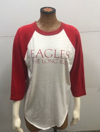 Vtg 1980 Eagles The Long Run Tour Cow Palace T Shirt Jersey Large Glenn Frey