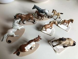 8 Vintage Hagen - Renaker California Mini Horse Figures