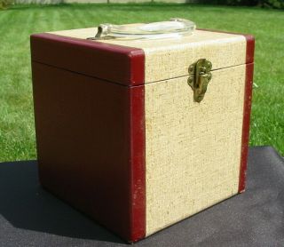Vintage Wood Yankee Clipper 45 Vinyl Record Carrying Case Caddy File Box Storage