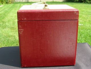 Vintage Wood Yankee Clipper 45 Vinyl Record Carrying Case Caddy File Box Storage 4