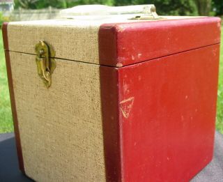 Vintage Wood Yankee Clipper 45 Vinyl Record Carrying Case Caddy File Box Storage 5