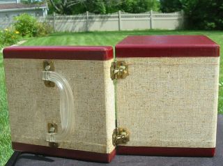 Vintage Wood Yankee Clipper 45 Vinyl Record Carrying Case Caddy File Box Storage 8