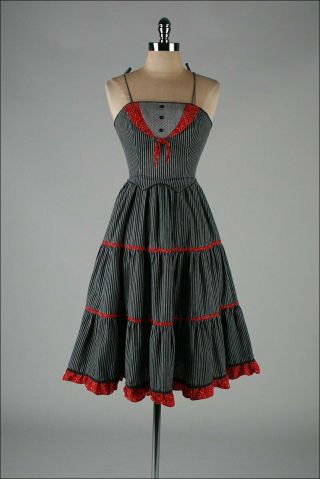 Vintage 1950s 50s Candi Jones California Dress Size Small