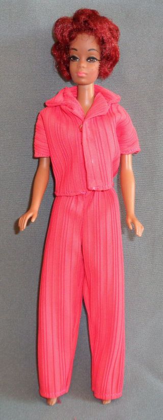 Vintage Mattel Christie Doll Red Head Bubble Cut African American Barbie Japan