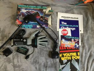 Vtg 1989 Nes Mattel Nintendo Power Glove & Sensors With Box/instructions