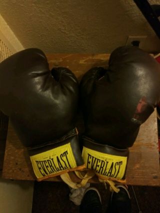 Vintage Everlast Leather Boxing Training Gloves Model 2924