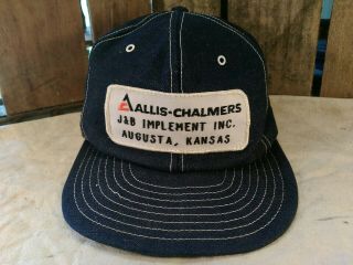 Vintage Trucker Hat Allis Chalmers J&b Implement Louisville Mfg Co Patc Snapback