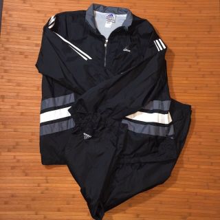 Vintage Adidas Black Track Suit Sz 2x Like