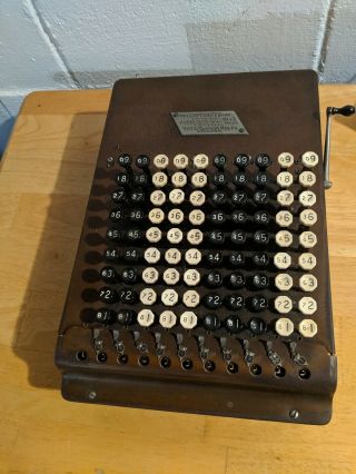 Vintage Felt & Tarrant Mfg Comptometer Adding Machine Sept 15 1914 Pat 