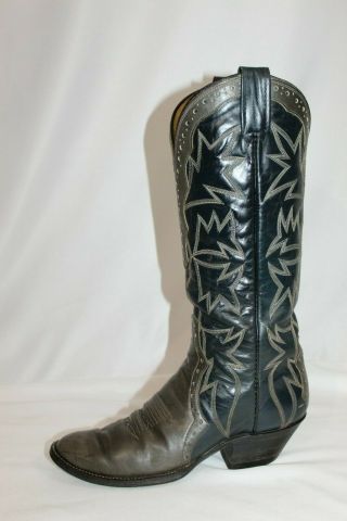 Laramie Vintage Hand Made Womens 7 Leather Western Cowboys Boots USA Made GUC 3