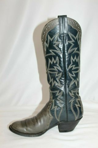 Laramie Vintage Hand Made Womens 7 Leather Western Cowboys Boots USA Made GUC 5
