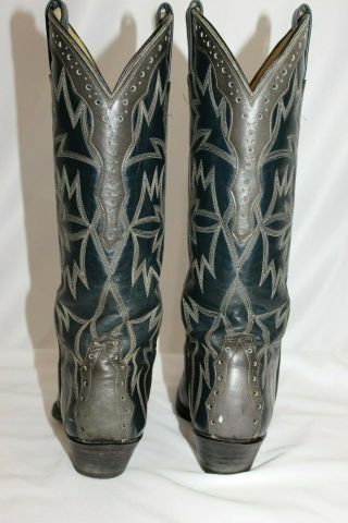Laramie Vintage Hand Made Womens 7 Leather Western Cowboys Boots USA Made GUC 8