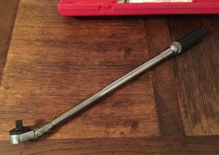 Vintage NAPA Flex head Torque Wrench 1/2Dr Micrometer Type K - D Tools No.  3266 7