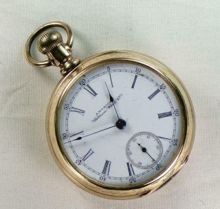 Antique 1890 Waltham 18s Gold Filled Pocket Watch 1o