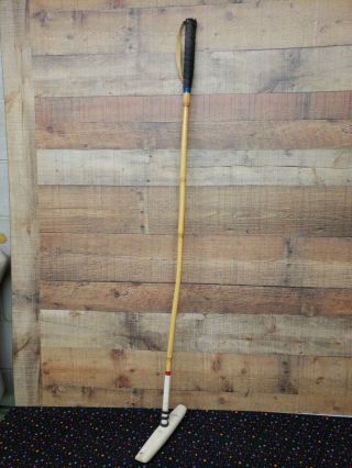 Vintage Bamboo Polo Mallet 50 ",  Wooden Head 10 ",  10 Goal,