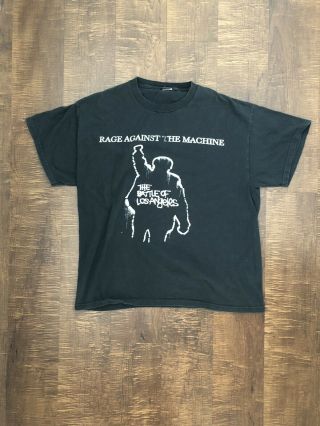 Vintage 1999 Rage Against The Machine Battle Of Los Angeles Tour T - Shirt Large