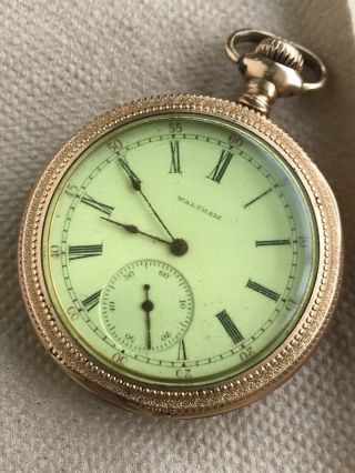 Vintage Waltham Pocket Watch 12s 17 Jewels Grade Royal Model 1894 To Fix