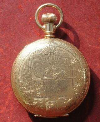 1894 Waltham Gold Plated Pocket Watch,  Size 6,  7 Jewel,  Model 1890,  Trys To Run