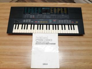 Vintage 1980s Yamaha Portasound Pss - 480 Music Station Keyboard Synthesizer Midi