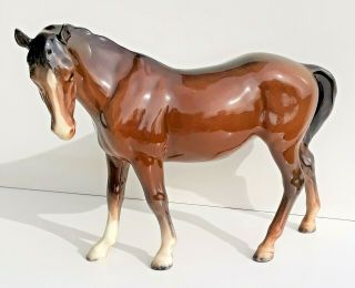 Vintage Retired Beswick Brown Horse Figurine 