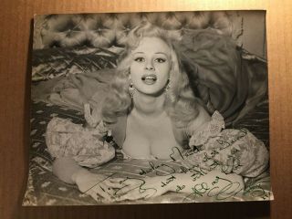 Rare Stunning Vintage Signed 8/10 Pin - Up Burlesque Photo 1940s - 50s