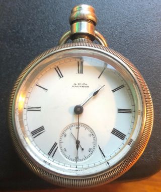 Waltham A.  T.  & Co.  Pocket Watch Made In 1881
